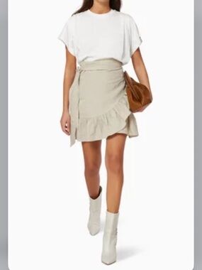 Isabel Marant Tempster Ecru Linen Wrap Skirt